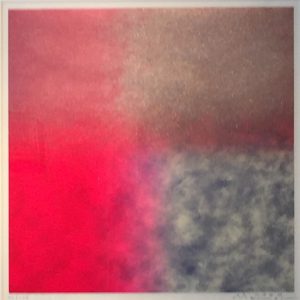 百瀬寿『Square-Reversible, Red and Metallic Red thru Blue and Metallic Blue』