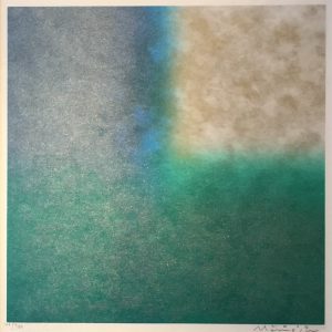 百瀬寿『Square-Reversible, Silver and Gold thru Metallic Blue and Metallic Green』