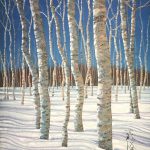 鎌田義裕『白樺雪景』