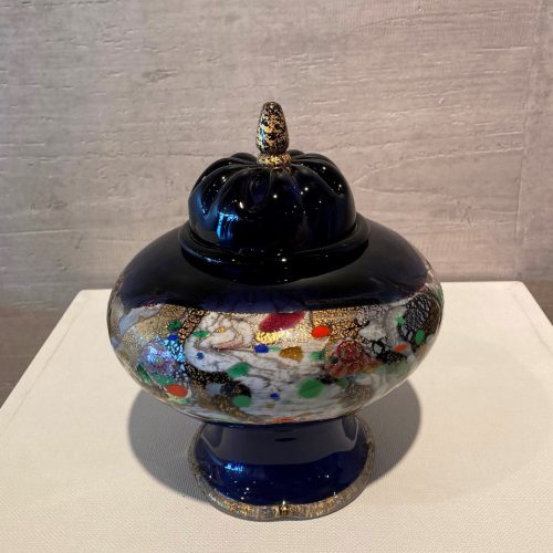 黒木国昭『香炉　金、プラチナ象嵌「光琳」』